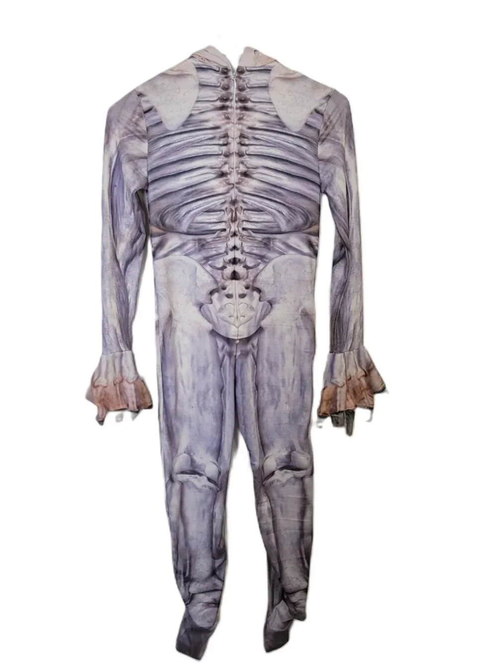 Kids Skeleton Costume Gender Neutral Purple White Size 8 Halloween